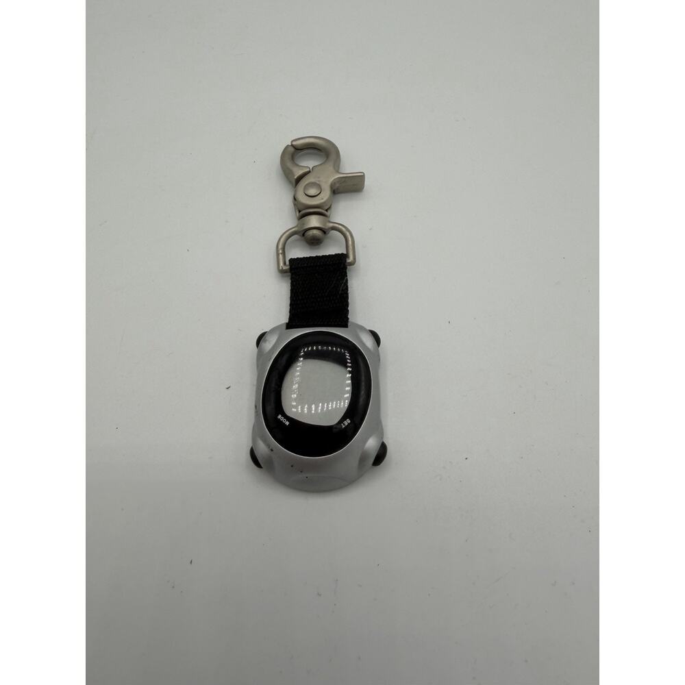 Digital Carabiner Fob Watch Stop Alarm Fitness Tracker Needs Battery Gray/Black